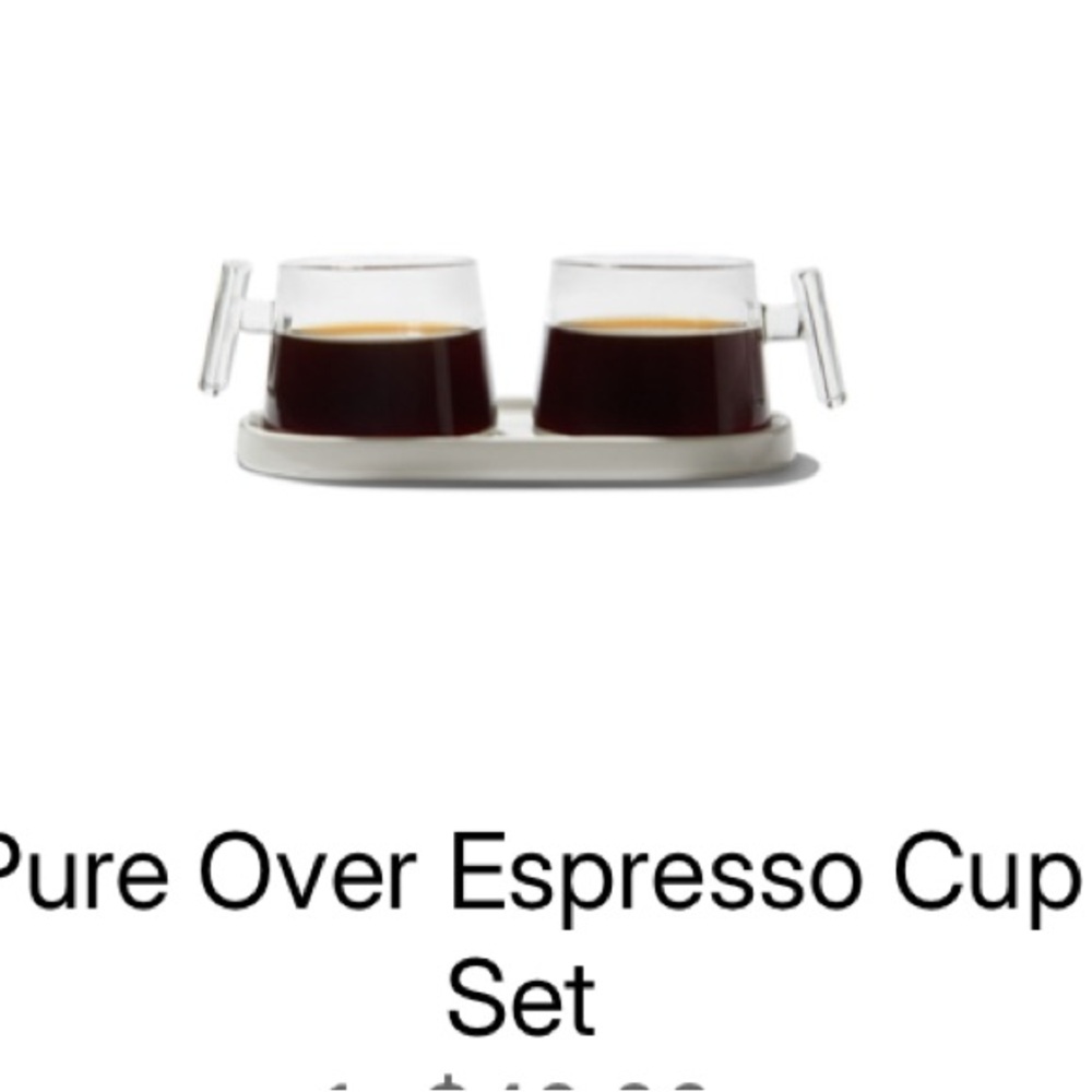 Espresso Cup Set - Clear Glass